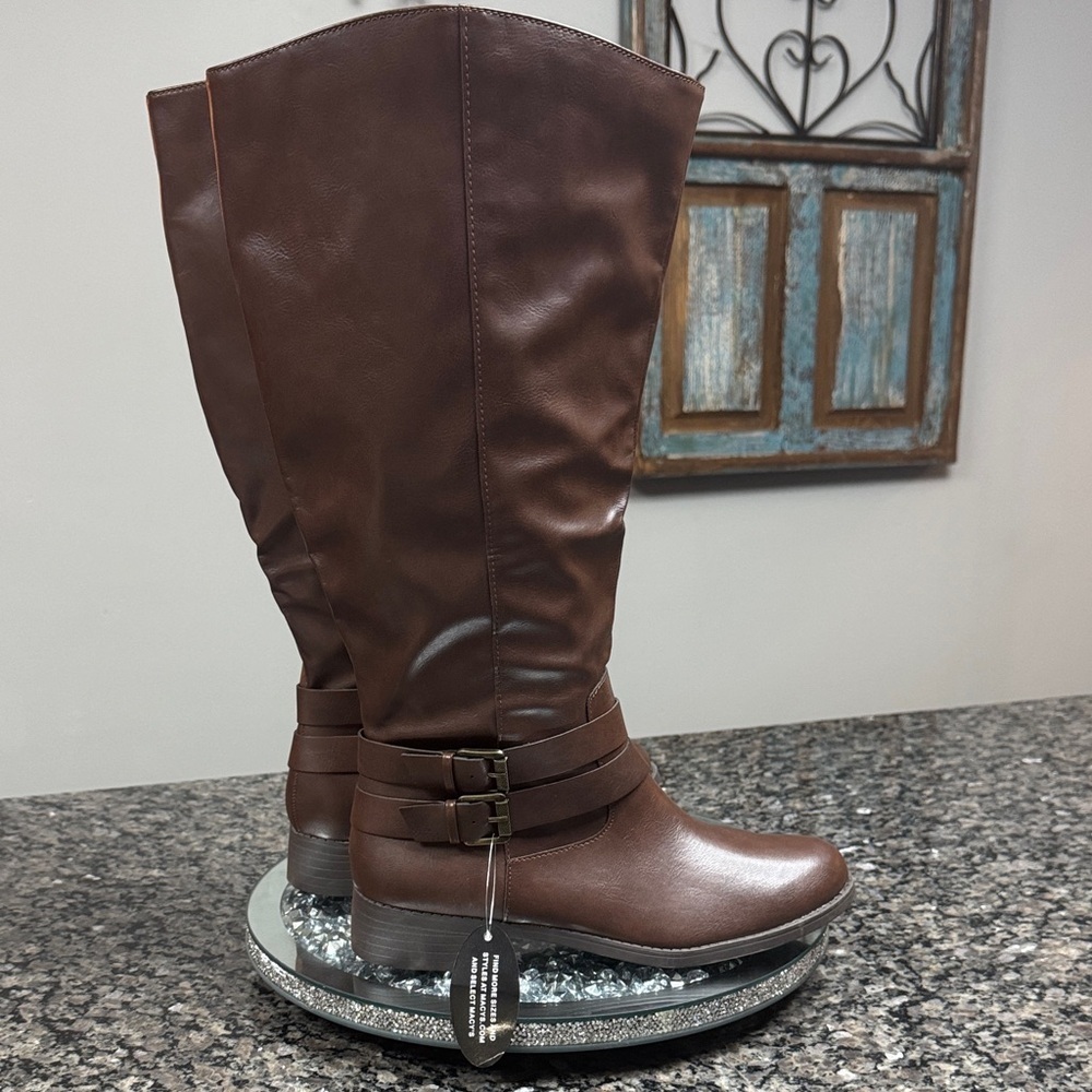 Style & Co. Brown tall riding boot NWT 10